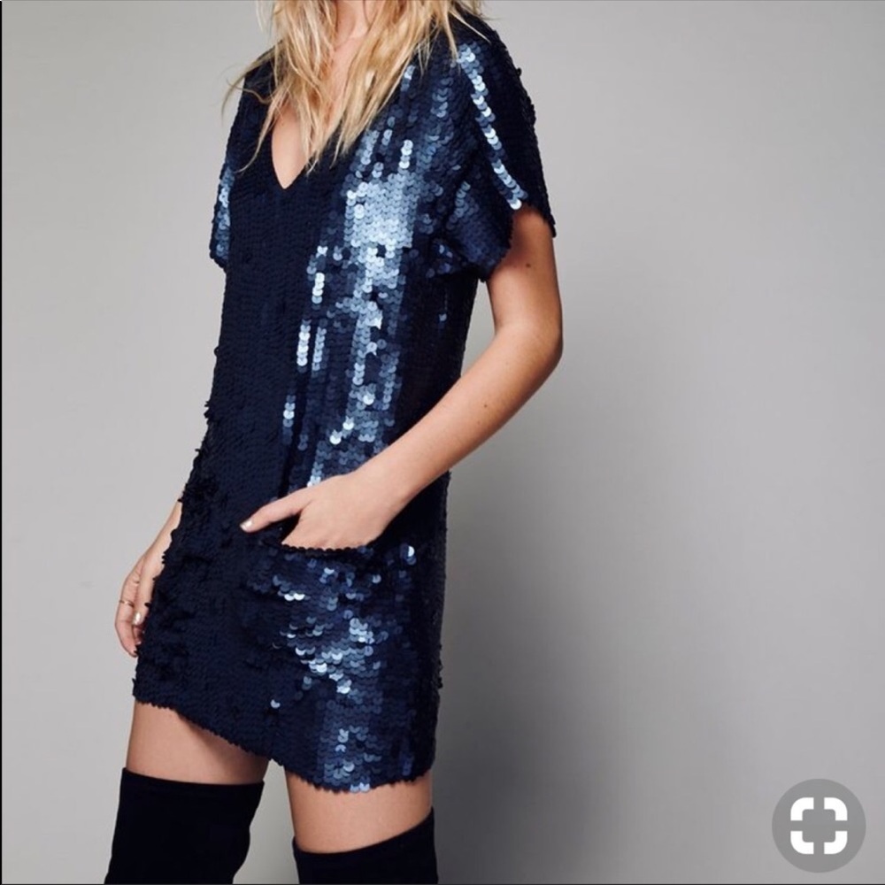 Sequin shift dress